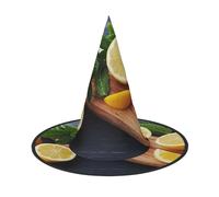 NDDCEDEW Cappelli di Halloween della stampa del modello del limone di arte cappelli del mago della strega per il cosplay delle feste