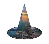 NDDCEDEW Cappelli di Halloween della stampa del parco nazionale del ghiacciaio cappelli del mago della strega per il cosplay delle feste