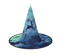NDDCEDEW Cappelli di Halloween della stampa di Babbo Natale Cappelli del mago della strega per il cosplay delle feste