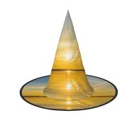 NDDCEDEW Cappelli di Halloween della stampa di orizzonte dell'alba cappelli del mago della strega per il cosplay delle feste