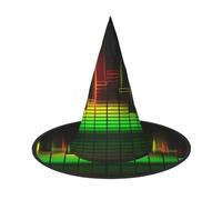 NDDCEDEW Cappelli freschi del mago della strega dei cappelli di Halloween della stampa del suono di musica per il cosplay di feste