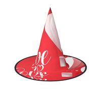 NDDCEDEW Cappelli romantici del mago della strega dei cappelli di Halloween della stampa del palloncino del cuore per il cosplay delle feste