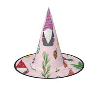 NDDCEDEW Cappelli svegli della strega dei cappelli di Halloween della stampa dello gnomo per il cosplay delle feste