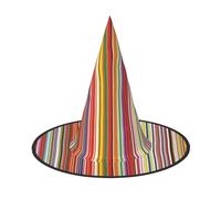 NDDCEDEW Cappelli variopinti del mago della strega dei cappelli di Halloween della stampa delle strisce per il cosplay di feste