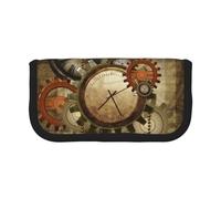 NDDCEDEW Clocks and Gears, astuccio per matite di grande capacità, astuccio per studenti, grazioso astuccio per ragazze e ragazzi, adolescenti, astuccio per la scuola, divertente astuccio organizer,