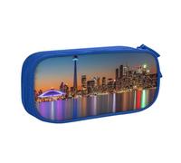 NDDCEDEW Divertente astuccio con stampa Night Canada, grande capacità, astuccio per studenti, astuccio carino per ragazze e ragazzi adolescenti astuccio per la scuola nero, blu, rosa, Blu, Taglia