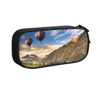 NDDCEDEW Divertente astuccio per matite con stampa di mongolfiera, grande capacità, astuccio per studenti, astuccio carino per ragazze e ragazzi adolescenti astuccio per la scuola nero, blu, rosa,