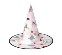 NDDCEDEW Floreale con i cappelli del mago della strega dei cappelli di Halloween della stampa del fenicottero per il cosplay delle feste