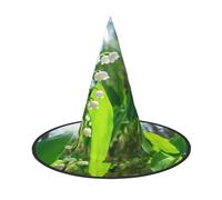 NDDCEDEW Gigli in fiore Stampa Cappelli di Halloween Strega Mago Cappelli Per Festività Cosplay