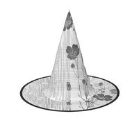 NDDCEDEW I fiori della banda stampano i cappelli di Halloween della strega dei cappelli del mago per il cosplay di feste