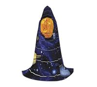 NDDCEDEW Mantello con cappuccio con stampa galassia solare per adolescenti lunghezza pavimento mantello con cappuccio