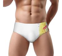 NDDCEDEW Musica astratta a tema Stampa Triangolo Slip Uomo Vita Bassa Morbido Traspirante Sudore Assorbente Biancheria Intima (S-3xl), Nero , XL