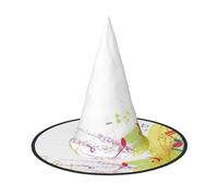 NDDCEDEW Musica Astratta Tema Stampa Cappelli Halloween Strega Mago Cappelli Per Festività Cosplay