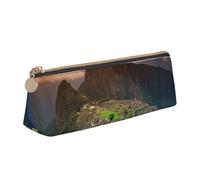 NDDCEDEW Piccolo astuccio in pelle con stampa Village On The Top of The Hill, astuccio per cancelleria, portapenne, organizer portatile, bianco, Taglia unica, Astuccio per trucchi