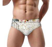 NDDCEDEW Stone House - Slip da uomo a triangolo, con stampa bici, a vita bassa, morbido, traspirante, assorbe il sudore (S-3XL), Nero , XL