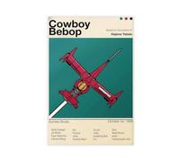 NDGSA Poster su tela, motivo cowboy Bebop, decorazione artistica da parete per soggiorno, camera da letto, 30 x 45 cm
