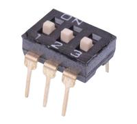 NDI-03SV APEM Interruttore DIP 3 Vie 2.54mm Profilo Basso PCB Fori Passanti SPST