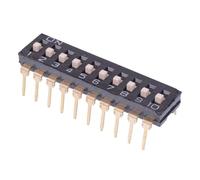 NDI-10SX APEM Interruttore DIP PCB 10 Vie 2.54mm Low Profile Fori Passanti SPST