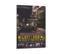 NDIEHA Poster su tela con stampa artistica classica del film Nightclubbing The birth of punk rock a New York, decorazione da parete, 20 x 30 cm