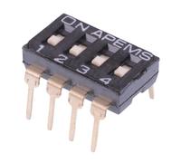 NDIR-04S Interruttore DIP 4 Vie PCB 2.54mm Low Profile Through Hole SPST