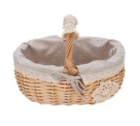 NDiyueAa CESTO DA PICNIC IN VIMINI FODERA RIMOVIBILE INTRECCIATA A MANO CESTO DA CAMPEGGIO PASQUALE PER RACCOLTA (Margherita)