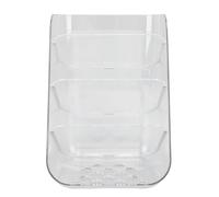 NDiyueAa Organizer da scrivania in plastica, Robusto Resistente all'Acqua Non Sbiadibile, per Ufficio Casa Scuola, Portapenne Porta Pennelli Trucco, Organizer da Tavolo con Ampio (Chiara)