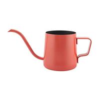 NDiyueAa Teiera con bollitore per caffè con beccuccio stretto a collo di cigno in acciaio inossidabile da 250 ml (Rossa)