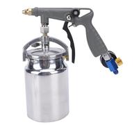 NDNCZDHC 1/4in Undercoating Spray Gun Kit, 600ml Quickly Release Large Opening Tank Under Coating Gun with Hose and Pressure Gage
