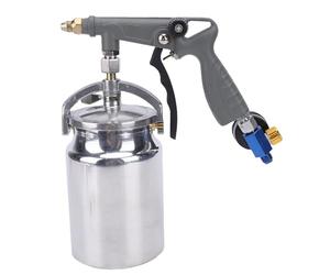 NDNCZDHC 1/4in Undercoating Spray Gun Kit, 600ml Quickly Release Large Opening Tank Under Coating Gun with Hose and Pressure Gage
