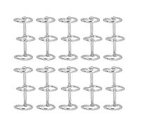 NDNCZDHC 10 Pcs 3 Rings Metal Loose Leaf Binders, Pitch 19mm Stainless Steel Binder Rings Snap Split Hinged Book Loops (25mm)