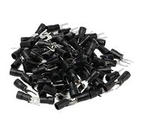 NDNCZDHC 100PCS Insulated Wire Terminal U Type Fork Spade Electrical Crimping Copper Connectors 16-14AWG