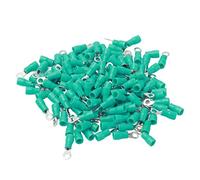 NDNCZDHC 100Pcs Pre Insulated Ring Crimp Terminals Copper PVC Wire Connector for Machinery AWG 22-16 (RV1.25-3)