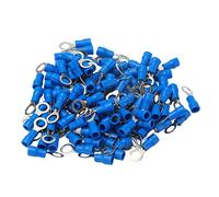 NDNCZDHC 100Pcs Pre Insulated Ring Crimp Terminals Copper PVC Wire Connector for Machinery AWG 22-16 (RV1.25-5)