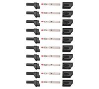 NDNCZDHC 10Pcs 4mm Banana Plugs, Safety Insulated Multimeter Test Leads Stackable Connectors Banana Jack Adapters (Nera)