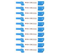 NDNCZDHC 10Pcs 4mm Banana Plugs, Safety Insulated Multimeter Test Leads Stackable Connectors Banana Jack Adapters (Blu)