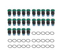 NDNCZDHC 25Pcs / Set Green Mushroom Head Switch IP65 Plastic Mini Button Switches Self Reset 16mm (AC220V)