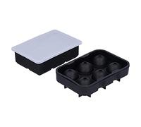 NDNCZDHC 2pcs 6 cubetti di ghiaccio griglia vassoio sfera, stampo sfera di ghiaccio non bastoncino in silicone per mini whisky frigorifero, accessori per cucina fai -da -te