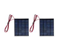 NDNCZDHC 2Pcs Mini Solar Power Module Panel with 100cm Cable Electronic Accessories DC 6V 2W