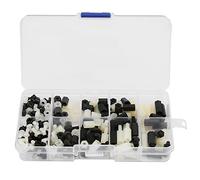 NDNCZDHC 300pcs White and Black Nylon M3 Hex Standoff with M3 Hex Nut and Cross Screw Kit