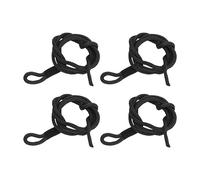 NDNCZDHC 4PCS Dock Line 1.5m Long High Strength Polyester Wear Resist Boat Bumper Ropes for Marine (Black)