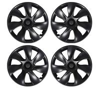 NDNCZDHC 4pcs Hubcaps for 19 Inch Wheels Full Wrap Coverage Hub Cap Replacement for Model Y 2020 to 2023 (Nero brillante)