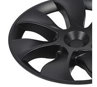 NDNCZDHC 4pcs Hubcaps for 19 Inch Wheels Full Wrap Coverage Hub Cap Replacement for Model Y 2020 to 2023 (Nero opaco)