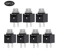 NDNCZDHC 50PCs Audio Socket Plug Adapter Terminals Electrical Accessory DIP 3.5MM Pin with Nut