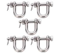 NDNCZDHC 5pcs D Anchor Anchor Grappolo, M8 100 kg di cuscinetto sicuro Acciaio inossidabile D per ferrovie, porte, costruzione