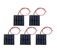 NDNCZDHC 5Pcs Mini Solar Panel Power Supply Module Board with 30CM Red Black Line DC2V 150mA