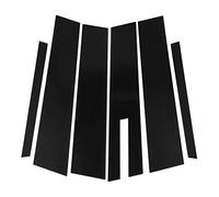 NDNCZDHC 6 Pcs Side Door Window Cover Glossy Black Pillar Post Decal Trim Replacement for Taurus 2010-2019