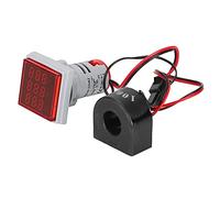 NDNCZDHC 60-500V AC Industrial Electrical Controls Indicators, 3 Display Square Lamp Light Current Signal Indicator for Industrial (Red)