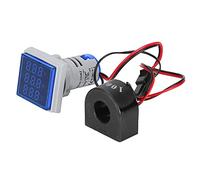 NDNCZDHC 60-500V AC Industrial Electrical Controls Indicators, 3 Display Square Lamp Light Current Signal Indicator for Industrial (Blue)