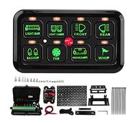 NDNCZDHC 8 Gang Car Switch Panel Automatic Dimmable LED Touch Control Panel for Truck ATV UTV Marine Boat SUV Caravan