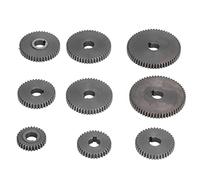 NDNCZDHC 9PCS Metal Gear Set Mini Lathe Tool Kit CJ0618 Gears Compatible with Micro Lathes and Metal Cutting Machines, T30 to T60